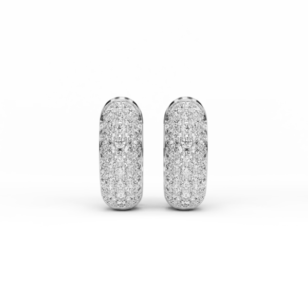 Cercei din aur alb cu diamante de 0.37ct
