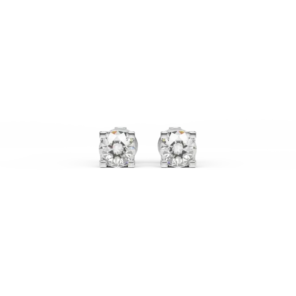 Cercei din aur alb cu diamante de 0.39ct