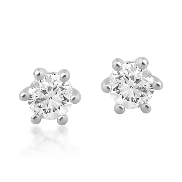 Cercei din aur alb cu diamante de 0.47ct