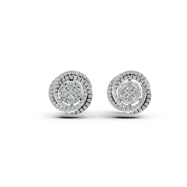 Cercei din aur alb cu diamante de 0.52ct