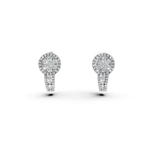 Cercei din aur alb cu diamante de 0.55ct