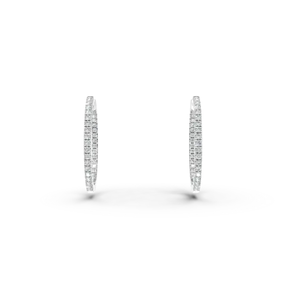 Cercei din aur alb cu diamante de 0.5ct