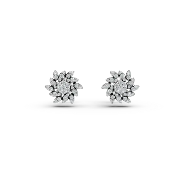Cercei din aur alb cu diamante de 0.5ct