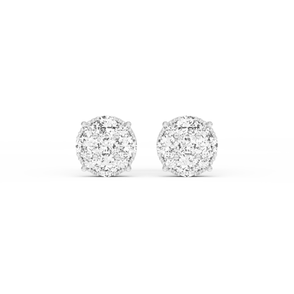 Cercei din aur alb cu diamante de 0.65ct