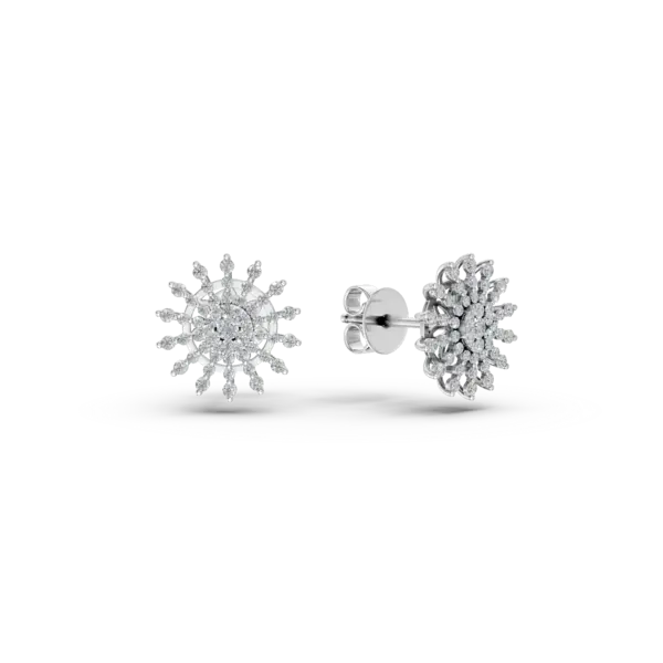 Cercei din aur alb cu diamante de 0.67ct