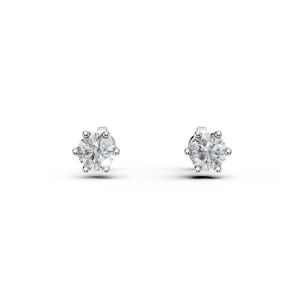 Cercei din aur alb cu diamante de 0.8ct