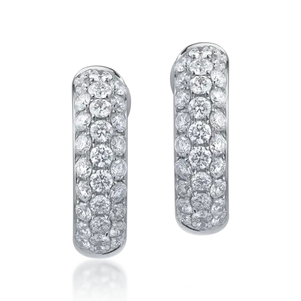 Cercei din aur alb cu diamante de 0.91ct