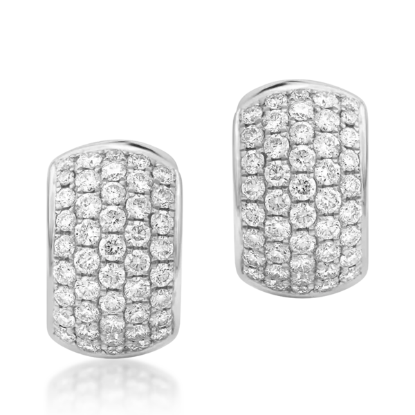 Cercei din aur alb cu diamante de 0.92ct