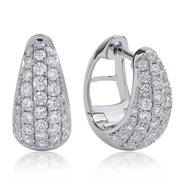 Cercei din aur alb cu diamante de 0.94ct