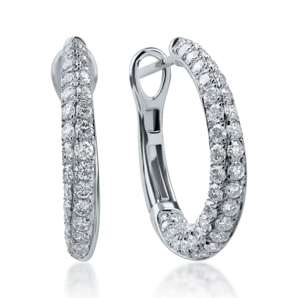 Cercei din aur alb cu diamante de 1.001ct