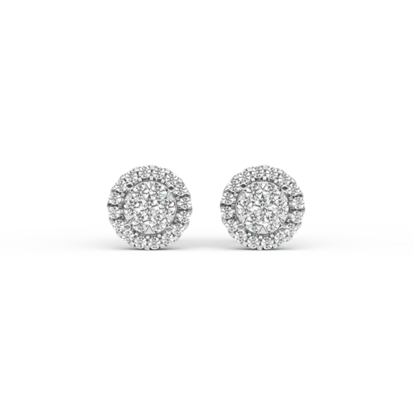 Cercei din aur alb cu diamante de 1.009ct