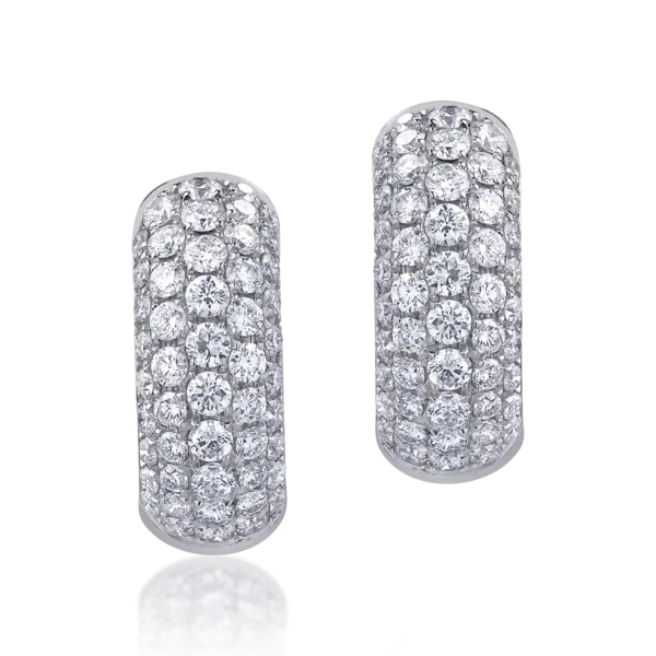 Cercei din aur alb cu diamante de 1.06ct