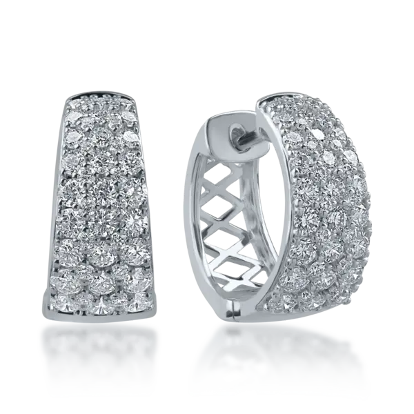 Cercei din aur alb cu diamante de 1.19ct