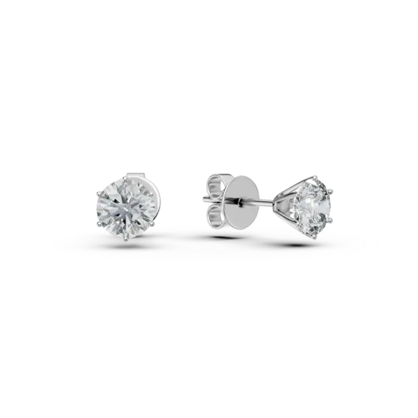 Cercei din aur alb cu diamante de 1.1ct