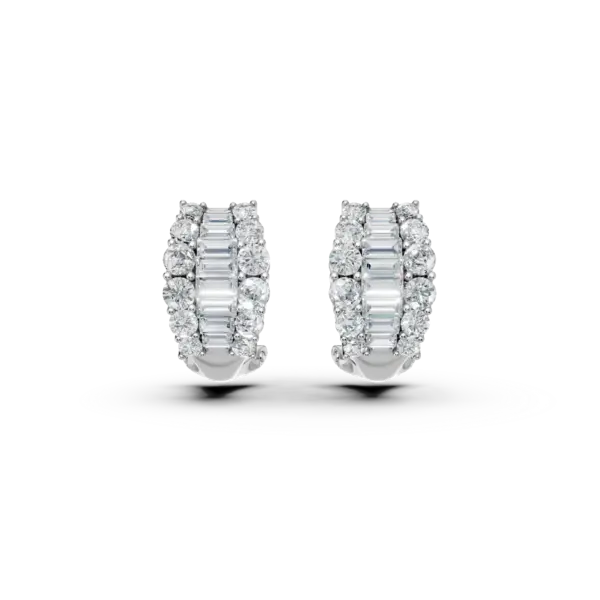 Cercei din aur alb cu diamante de 1.23ct