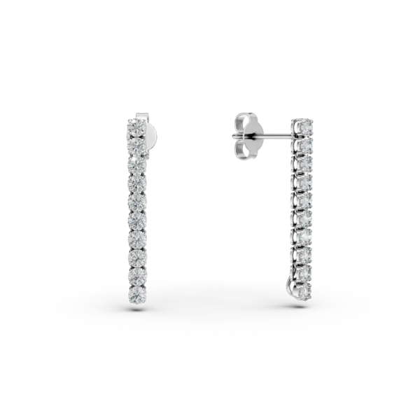 Cercei din aur alb cu diamante de 1.2ct