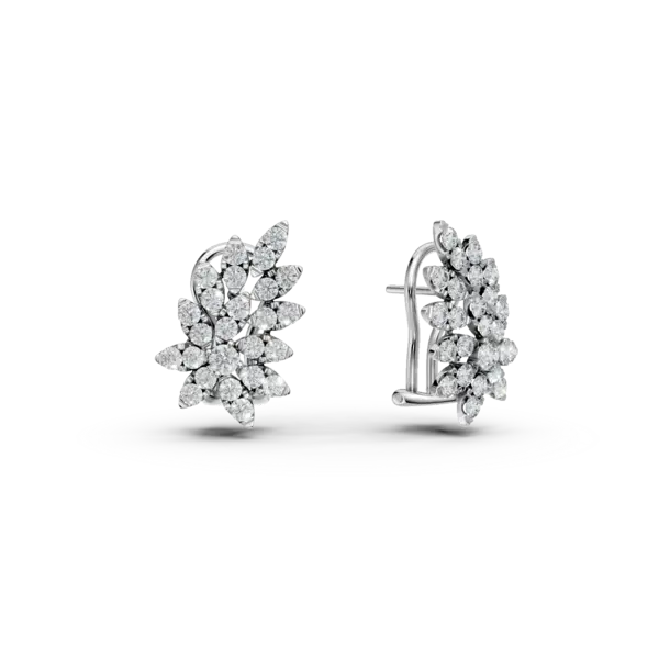 Cercei din aur alb cu diamante de 1.34ct