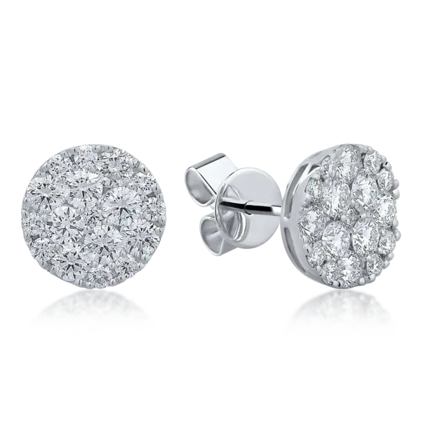 Cercei din aur alb cu diamante de 1.46ct