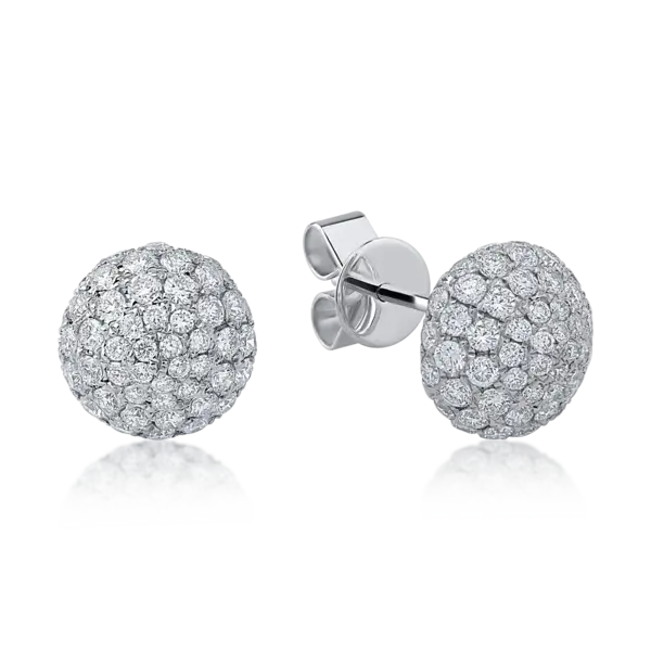 Cercei din aur alb cu diamante de 1.52ct