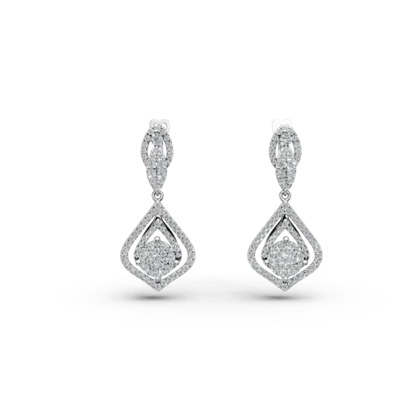 Cercei din aur alb cu diamante de 1.6ct