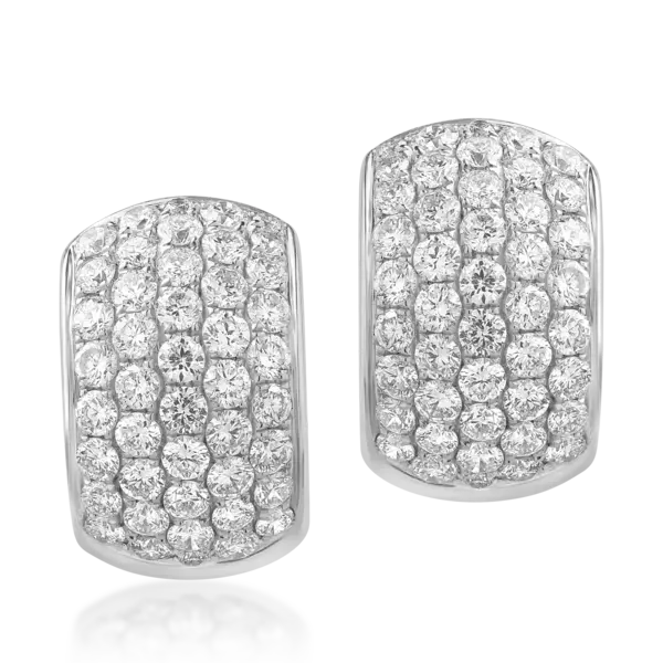 Cercei din aur alb cu diamante de 1.87ct