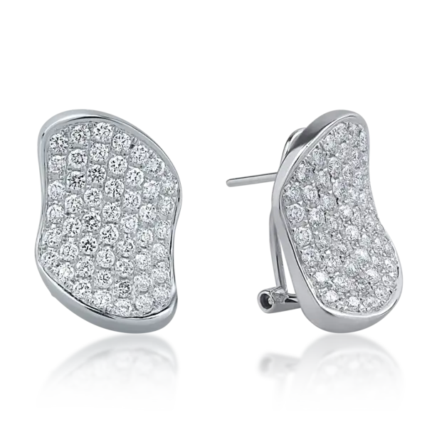 Cercei din aur alb cu diamante de 2.17ct