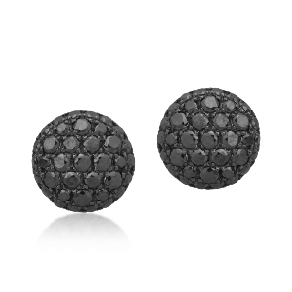 Cercei din aur alb cu diamante negre de 1.03ct