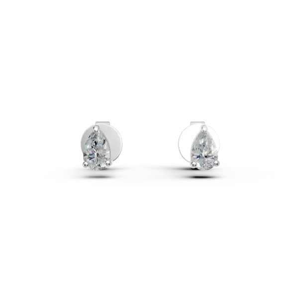 Cercei din aur alb cu diamante pear de 0.8ct