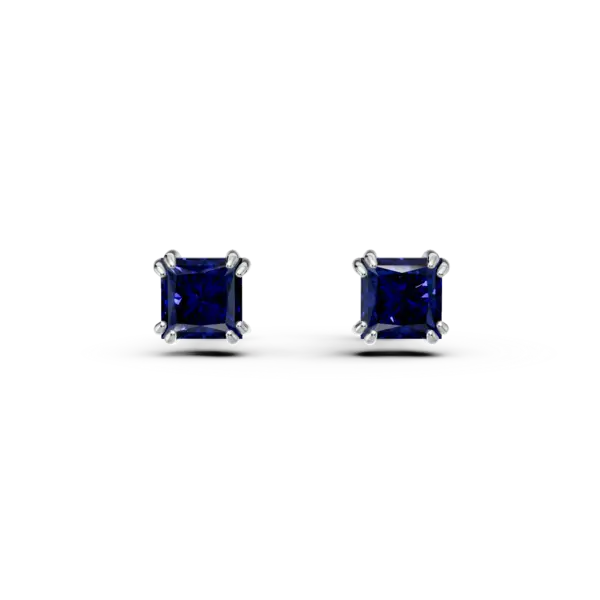 Cercei din aur alb cu iolite princess de 0.66ct