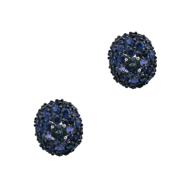 Cercei din aur alb cu pietre pretioase si semipretioase de 6.61ct