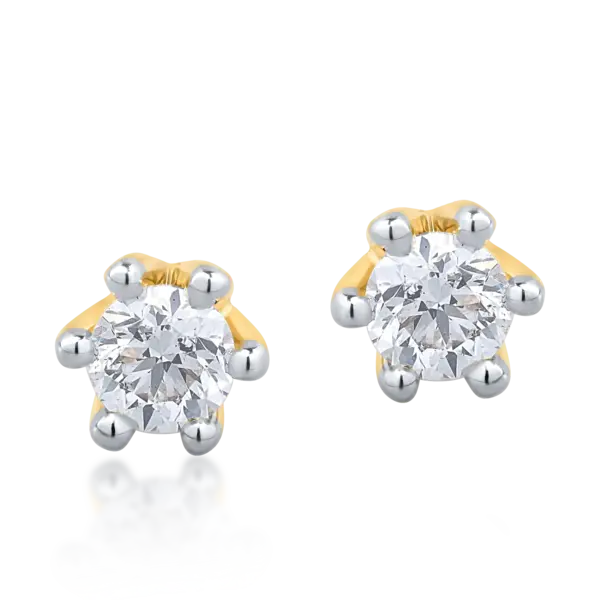 Cercei din aur galben cu diamante de 0.314ct