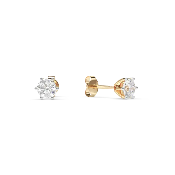 Cercei din aur galben cu diamante de 0.31ct