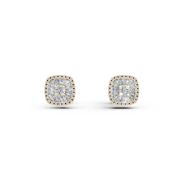 Cercei din aur galben cu diamante de 0.41ct