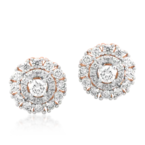 Cercei din aur galben cu diamante de 0.473ct