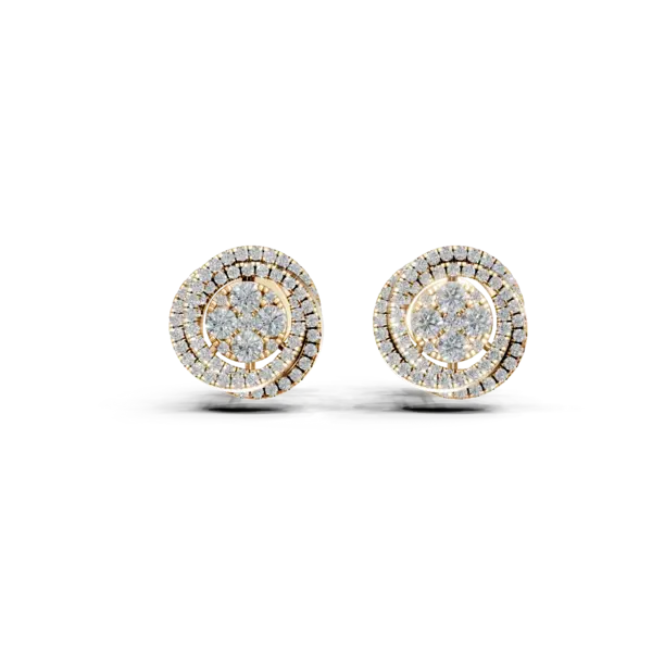 Cercei din aur galben cu diamante de 0.56ct