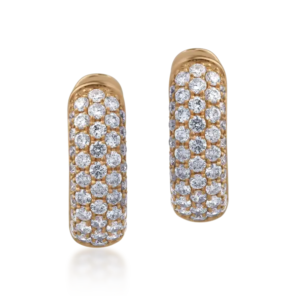 Cercei din aur galben cu diamante de 0.71ct
