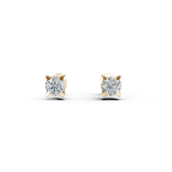 Cercei din aur galben cu diamante de 0.8ct