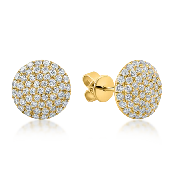 Cercei din aur galben cu diamante de 1.01ct