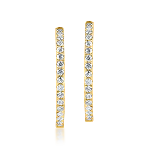 Cercei din aur galben cu diamante microsetting de 1.1ct