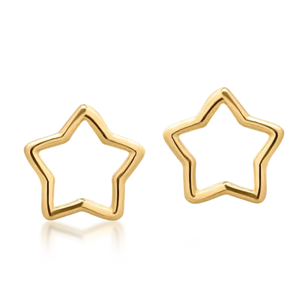 Cercei din aur galben