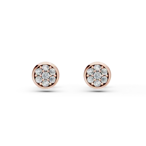 Cercei din aur roz cu diamante de 0.8ct