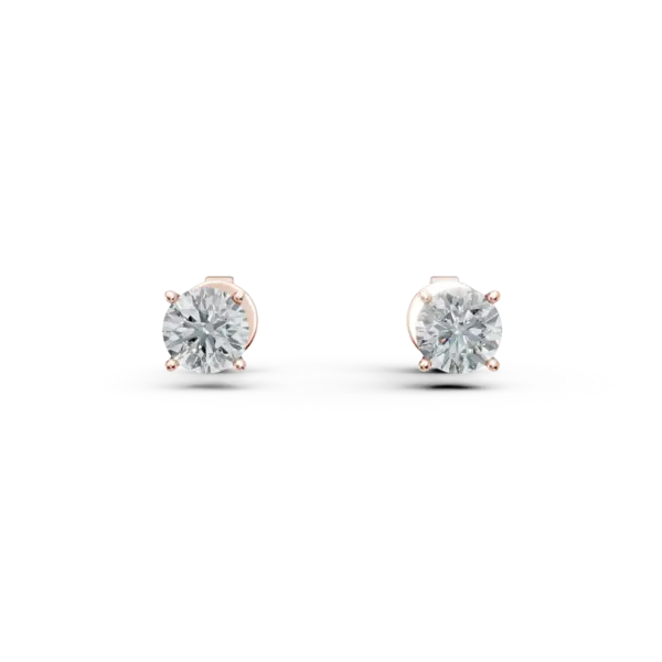 Cercei din aur roz cu diamante de 1.01ct