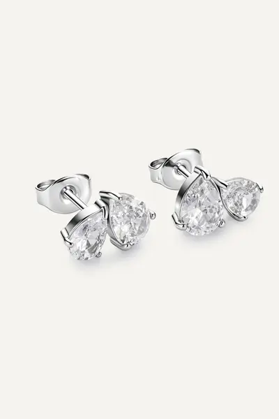 Cercei Double Pear - SILVER