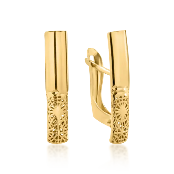 Cercei on-ear din aur galben