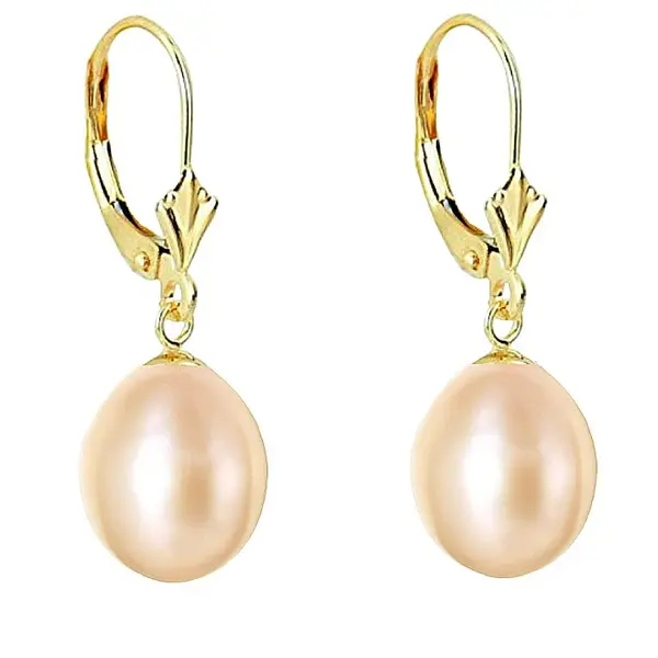 Cercei Perle Mari, Naturale, Crem 11 9 mm, AAA+, Aur 14K (aur 585), Forma Lacrima KASKADDA
