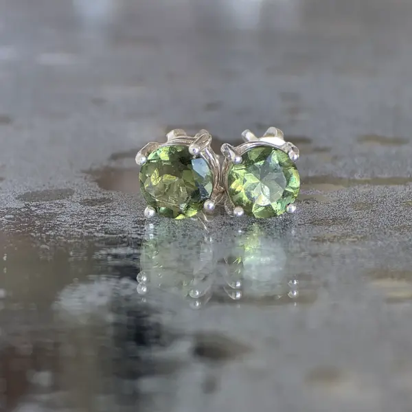 Cercei stud argint moldavit 5 mm Round