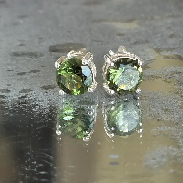 Cercei stud argint moldavit 6 mm Round