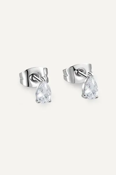 Cercei Stud Pear - SILVER