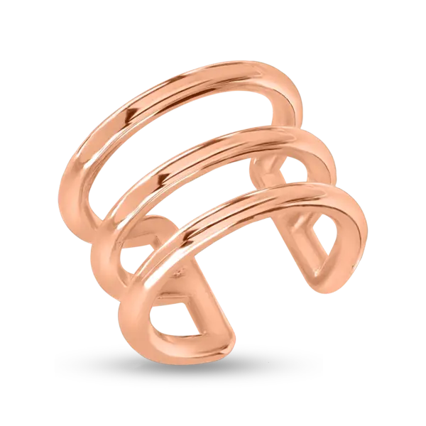 Cercel ear cuff din aur roz