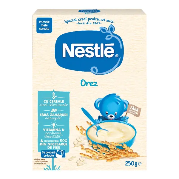 Cereale bebelusi Orez, 6+ luni, 250 g, Nestle